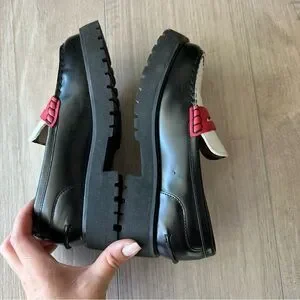 Burberry | Shoes | Burberry Black White And Red Loafers With  display picture 1